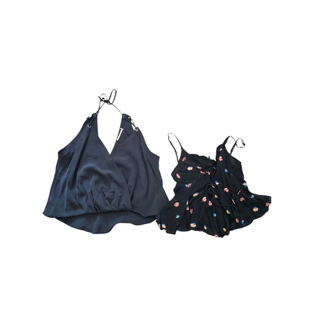 Free People Tank Tops x2 Radea Floral & All Mine Surplice Tank Tops Sz XS/S